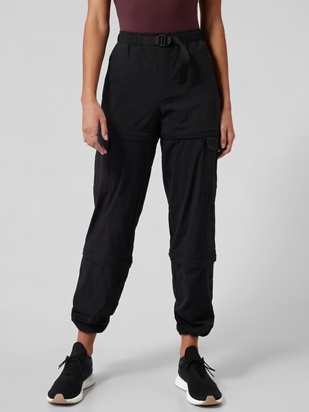 Athleta Black Utility Cargo Track Pants